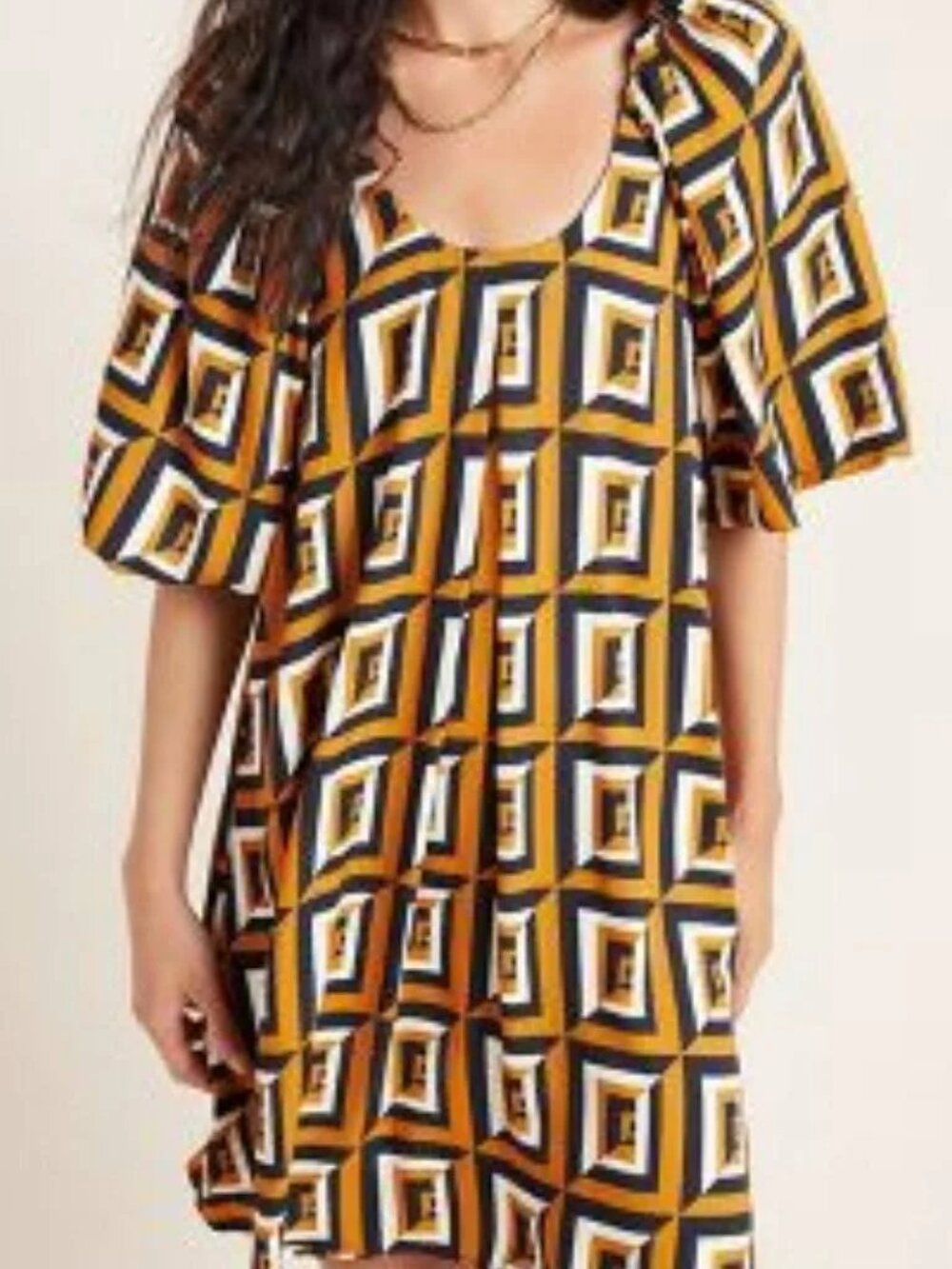 Corey Lynn Calter Geometric Square Print Dress